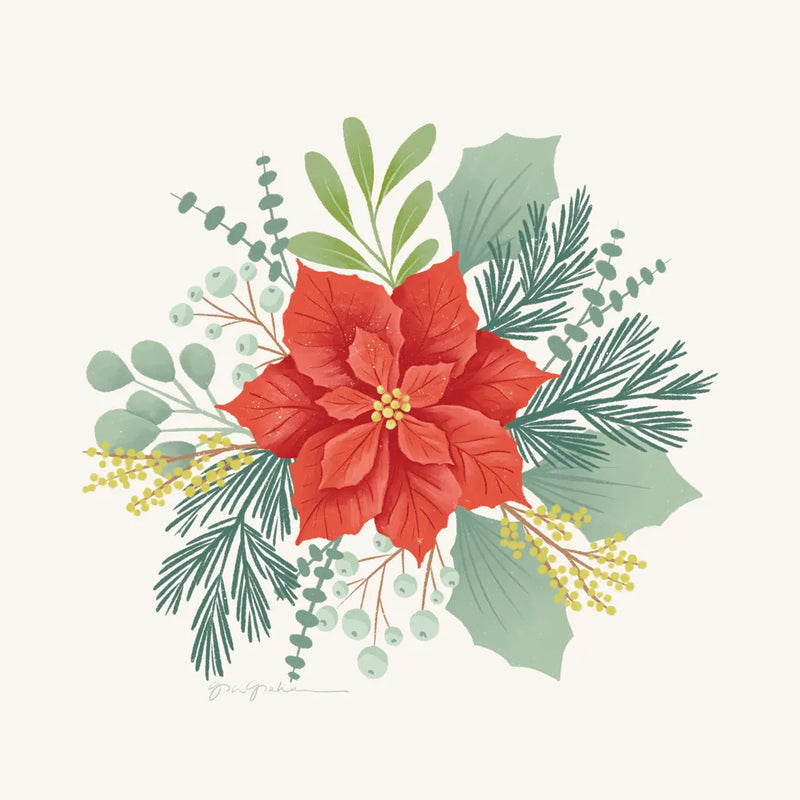 Winter Arrangements V by Gia Graham. SKU 103070a. Archival Giclee Fine art print for wall decor.