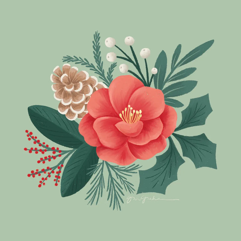 Winter Arrangements VII by Gia Graham. SKU 103072a. Archival Giclee Fine art print for wall decor.