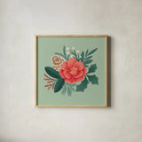Winter Arrangements VII by Gia Graham. Shown in a natural wood glass frame for a timeless modern aesthetic. Available as an archival giclee rolled canvas, fine art paper, or poster print. SKU 103072a.
