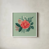 Winter Arrangements VII by Gia Graham. Shown in a crisp white glass frame for a clean and minimalist style. Available as an archival giclee rolled canvas, fine art paper, or poster print. SKU 103072a.