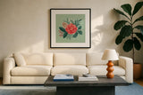 Winter Arrangements VII by Gia Graham. Displayed in a glass frame with matte in a clean modern living room. Available as an archival giclee rolled canvas, fine art paper, or poster print. SKU 103072a.