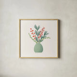 Winter Arrangements VIII by Gia Graham. Shown in a natural wood glass frame for a timeless modern aesthetic. Available as an archival giclee rolled canvas, fine art paper, or poster print. SKU 103073a.