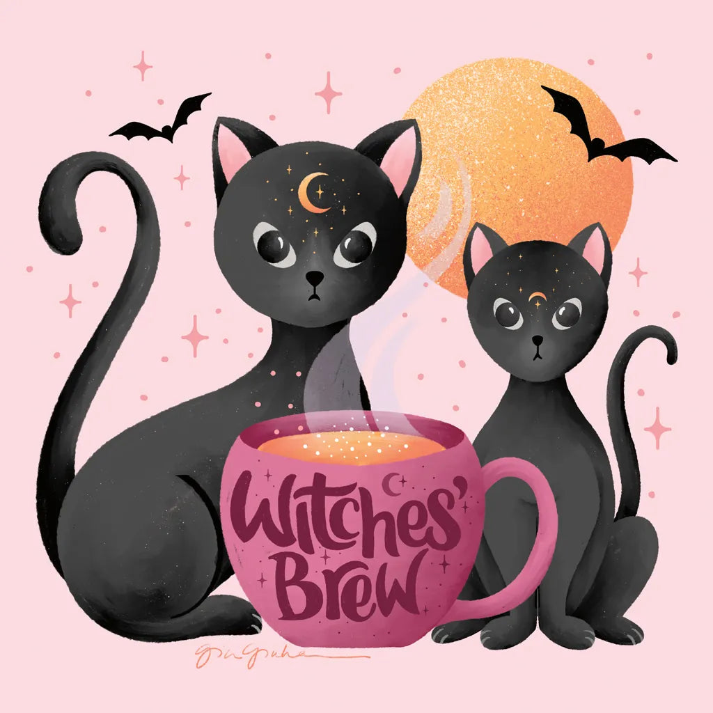 Witches Brew by Gia Graham. SKU 90258a. Archival Giclee Fine art print for wall decor.