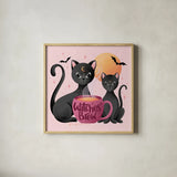 Witches Brew by Gia Graham. Shown in a natural wood glass frame for a timeless modern aesthetic. Available as an archival giclee rolled canvas, fine art paper, or poster print. SKU 90258a.
