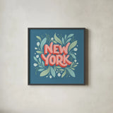 World Cities II by Gia Graham. Shown in a sleek black glass frame for a contemporary gallery look. Available as an archival giclee rolled canvas, fine art paper, or poster print. SKU 67088a.