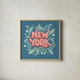 World Cities II by Gia Graham. Shown in a natural wood glass frame for a timeless modern aesthetic. Available as an archival giclee rolled canvas, fine art paper, or poster print. SKU 67088a.