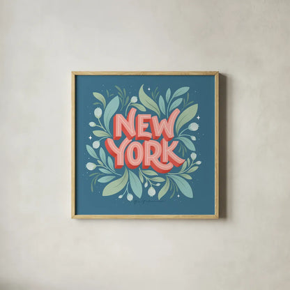 World Cities II by Gia Graham. Shown in a natural wood glass frame for a timeless modern aesthetic. Available as an archival giclee rolled canvas, fine art paper, or poster print. SKU 67088a.