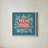 World Cities II by Gia Graham. Shown in a crisp white glass frame for a clean and minimalist style. Available as an archival giclee rolled canvas, fine art paper, or poster print. SKU 67088a.