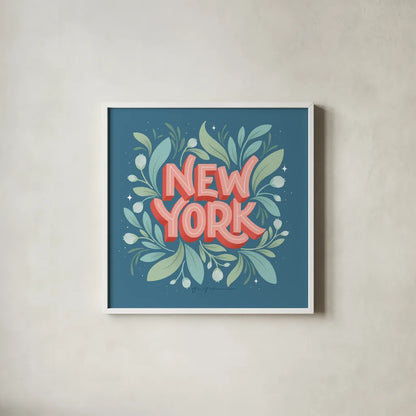 World Cities II by Gia Graham. Shown in a crisp white glass frame for a clean and minimalist style. Available as an archival giclee rolled canvas, fine art paper, or poster print. SKU 67088a.