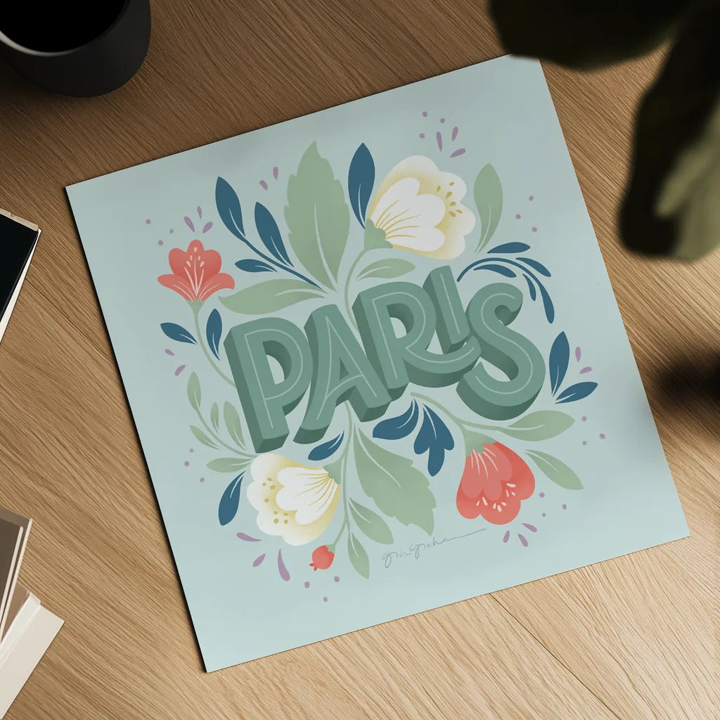 World Cities III by Gia Graham. Shown as a detailed flat fine art print, highlighting archival giclee quality. Available as an archival giclee rolled canvas, fine art paper, or poster print. SKU 67089a.