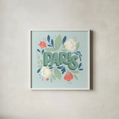 World Cities III by Gia Graham. Shown in a crisp white glass frame for a clean and minimalist style. Available as an archival giclee rolled canvas, fine art paper, or poster print. SKU 67089a.