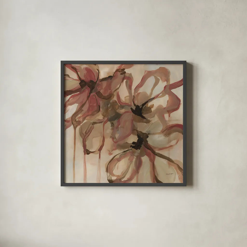 Amelia by Haley Knighten. Shown in a sleek black glass frame for a contemporary gallery look. Available as an archival giclee rolled canvas, fine art paper, or poster print. SKU 91816a.