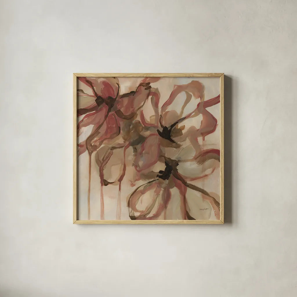 Amelia by Haley Knighten. Shown in a natural wood glass frame for a timeless modern aesthetic. Available as an archival giclee rolled canvas, fine art paper, or poster print. SKU 91816a.