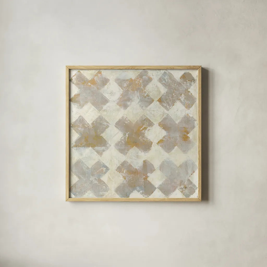 Big Nine by Haley Knighten. Shown in a natural wood glass frame for a timeless modern aesthetic. Available as an archival giclee rolled canvas, fine art paper, or poster print. SKU 91611a.