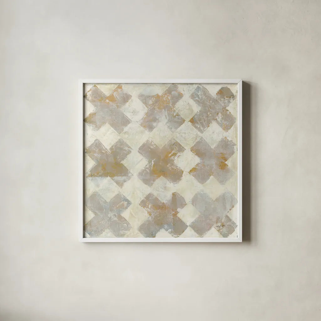 Big Nine by Haley Knighten. Shown in a crisp white glass frame for a clean and minimalist style. Available as an archival giclee rolled canvas, fine art paper, or poster print. SKU 91611a.