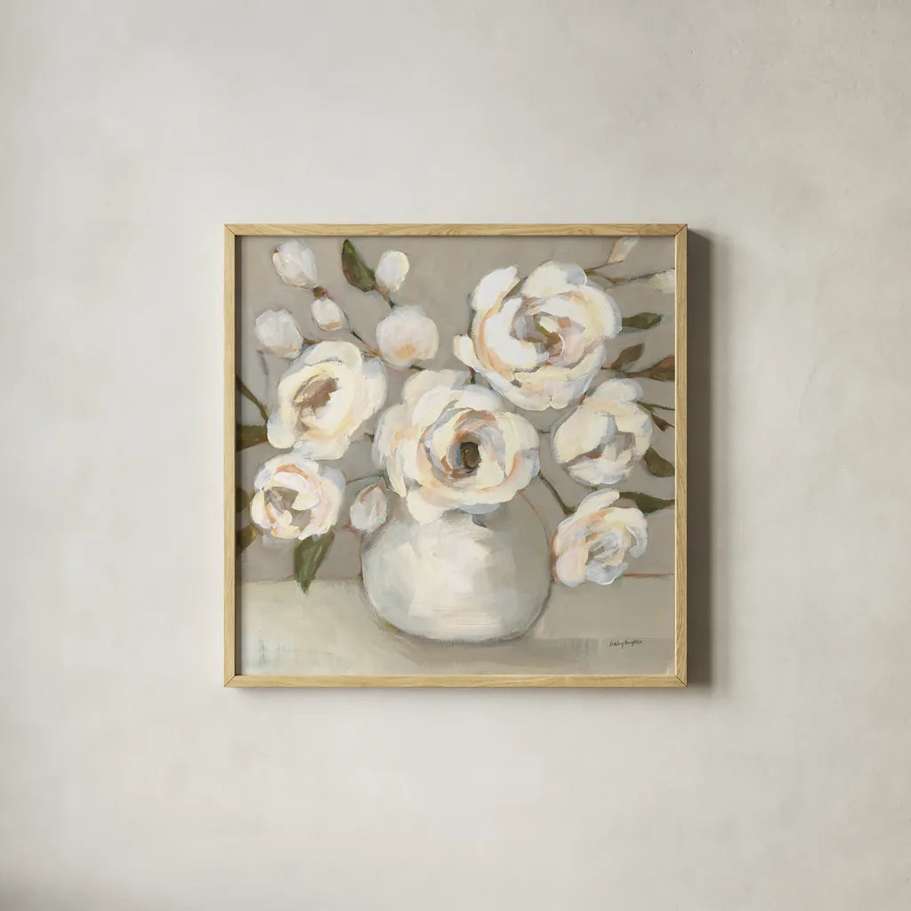 Billy Jean by Haley Knighten. Shown in a natural wood glass frame for a timeless modern aesthetic. Available as an archival giclee rolled canvas, fine art paper, or poster print. SKU 91014a.