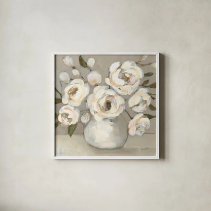 Billy Jean by Haley Knighten. Shown in a crisp white glass frame for a clean and minimalist style. Available as an archival giclee rolled canvas, fine art paper, or poster print. SKU 91014a.