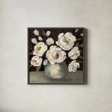 Billy Jean Dark by Haley Knighten. Shown in a sleek black glass frame for a contemporary gallery look. Available as an archival giclee rolled canvas, fine art paper, or poster print. SKU 94042a.