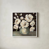 Billy Jean Dark by Haley Knighten. Shown in a crisp white glass frame for a clean and minimalist style. Available as an archival giclee rolled canvas, fine art paper, or poster print. SKU 94042a.