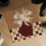 Calico Tulips by Haley Knighten. Shown as a detailed flat fine art print, highlighting archival giclee quality. Available as an archival giclee rolled canvas, fine art paper, or poster print. SKU 95366a.