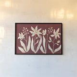 Cinnamon Flowers by Haley Knighten. shown as a paper print in a black flame. Available as a archival giclee rolled canvas, fine art paper, or poster print. SKU 98627i.