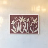 Cinnamon Flowers by Haley Knighten. shown as a paper print in a white frame. Available as a archival giclee rolled canvas, fine art paper, or poster print. SKU 98627i.