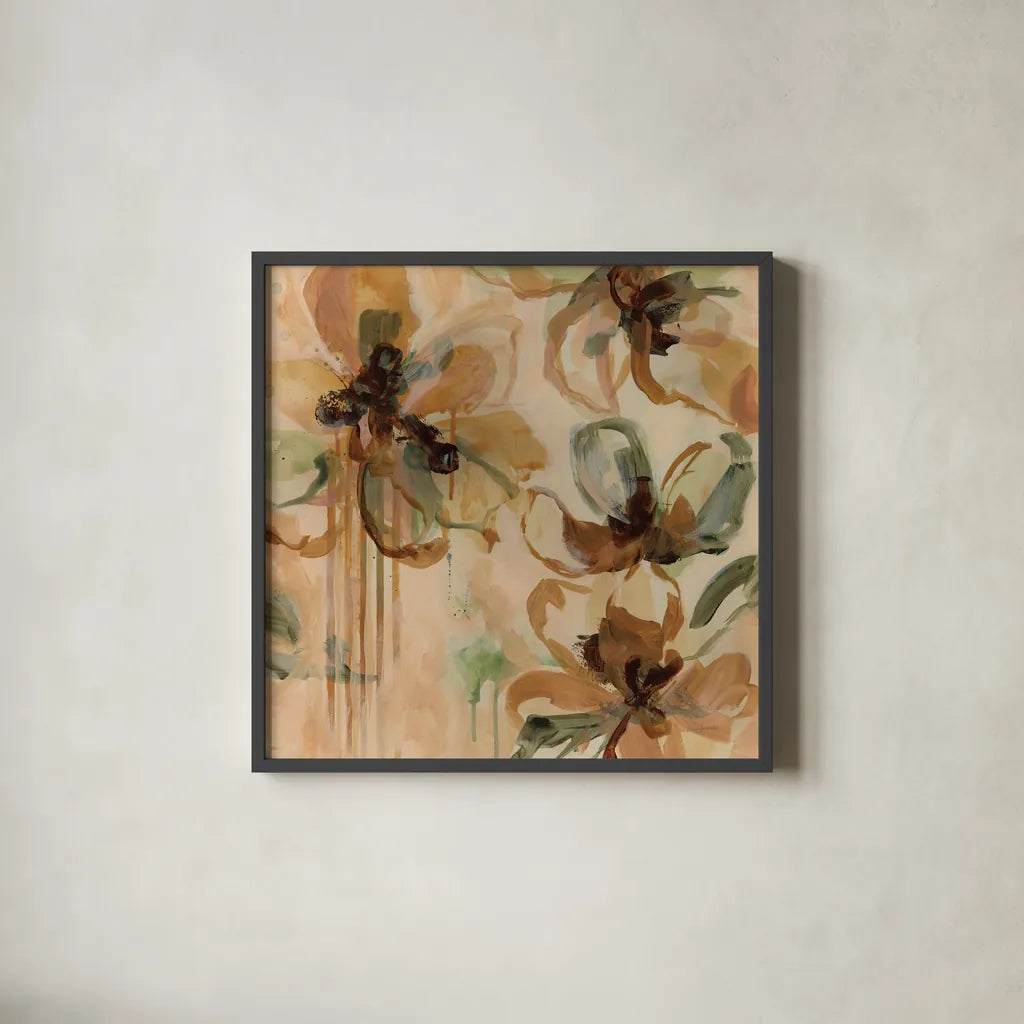 Fever Dream I by Haley Knighten. Shown in a sleek black glass frame for a contemporary gallery look. Available as an archival giclee rolled canvas, fine art paper, or poster print. SKU 95248a.