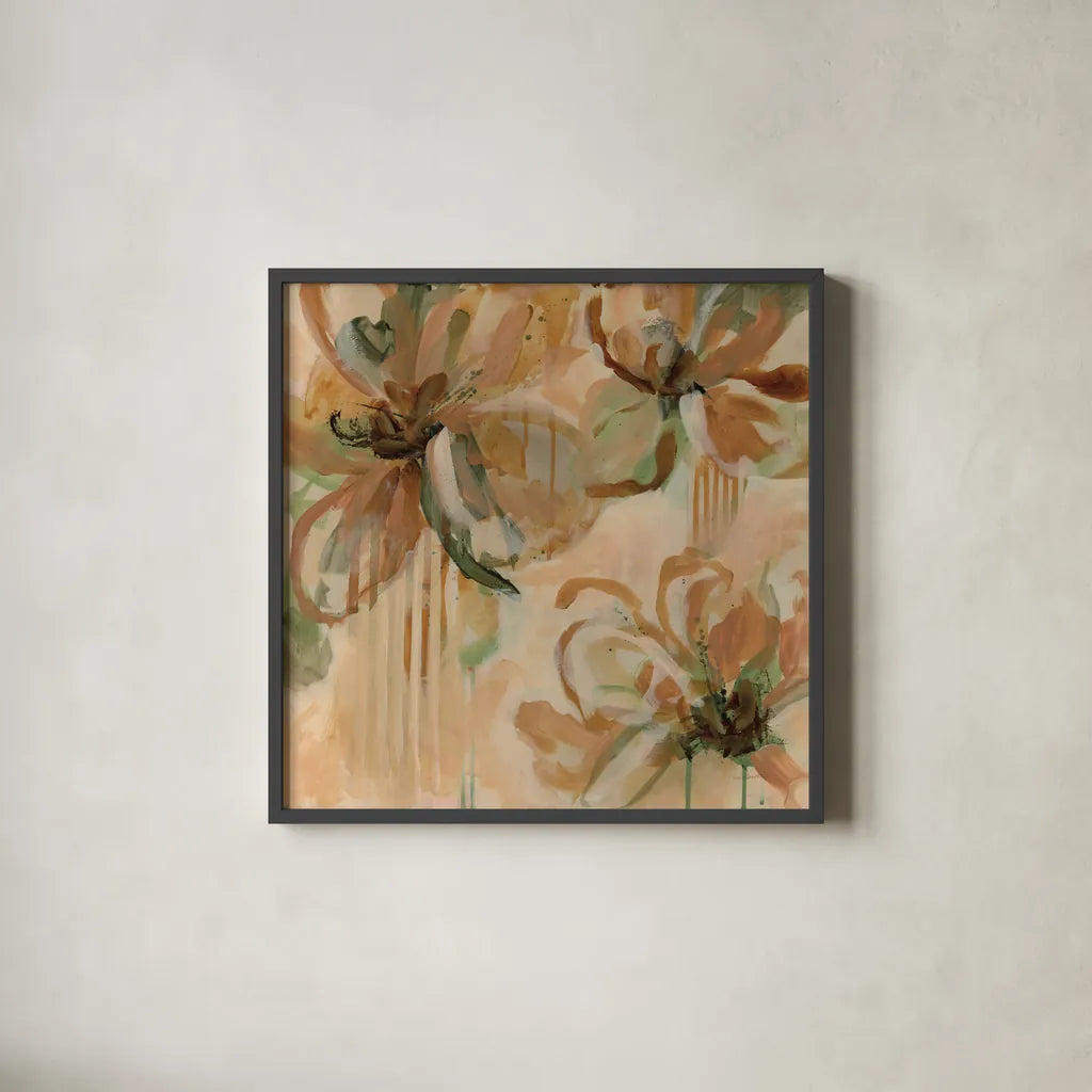 Fever Dream II by Haley Knighten. Shown in a sleek black glass frame for a contemporary gallery look. Available as an archival giclee rolled canvas, fine art paper, or poster print. SKU 95249a.