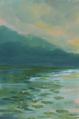 Lily Pad Lagoon II by Haley Knighten. SKU 90494h. Archival Giclee Fine art print for wall decor.
