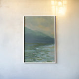 Lily Pad Lagoon II by Haley Knighten. shown as a paper print in a white frame. Available as a archival giclee rolled canvas, fine art paper, or poster print. SKU 90494h.