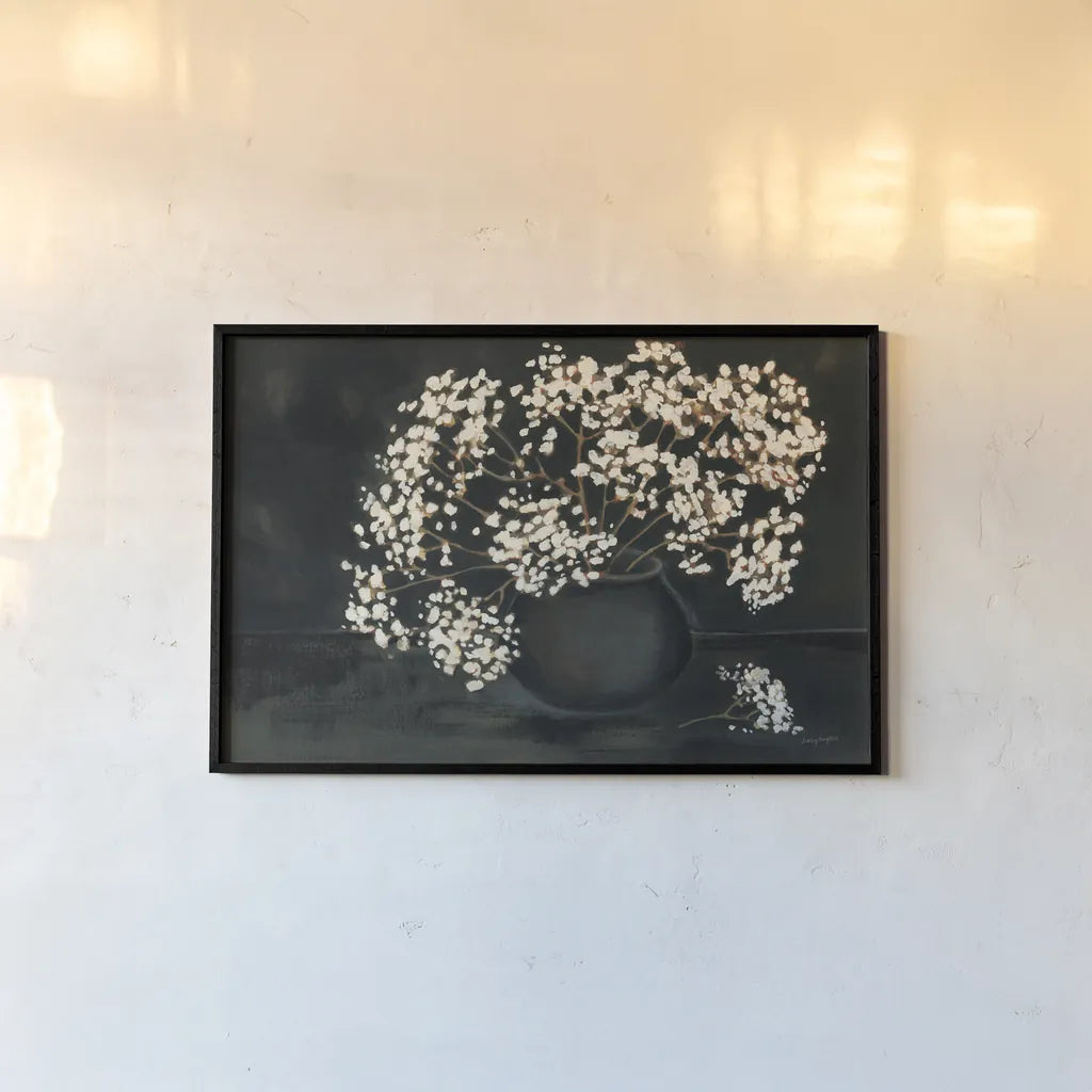 Moody Baby by Haley Knighten. shown as a paper print in a black flame. Available as a archival giclee rolled canvas, fine art paper, or poster print. SKU 90304i.