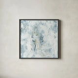 Pale Gray III by Haley Knighten. Shown in a sleek black glass frame for a contemporary gallery look. Available as an archival giclee rolled canvas, fine art paper, or poster print. SKU 91849a.