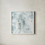 Pale Gray III by Haley Knighten. Shown in a crisp white glass frame for a clean and minimalist style. Available as an archival giclee rolled canvas, fine art paper, or poster print. SKU 91849a.