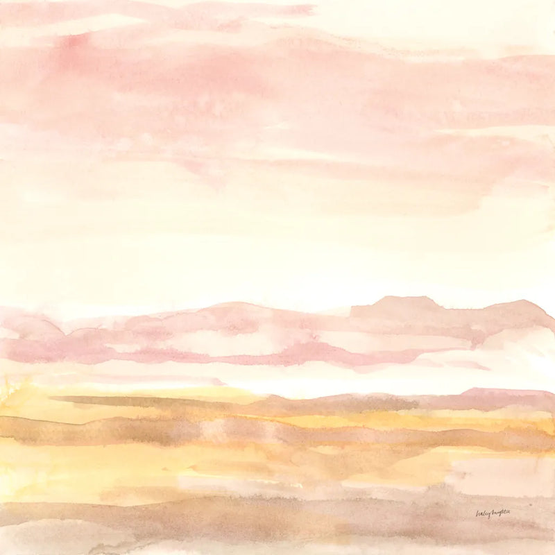 Pink Horizon I by Haley Knighten. SKU 91619a. Archival Giclee Fine art print for wall decor.