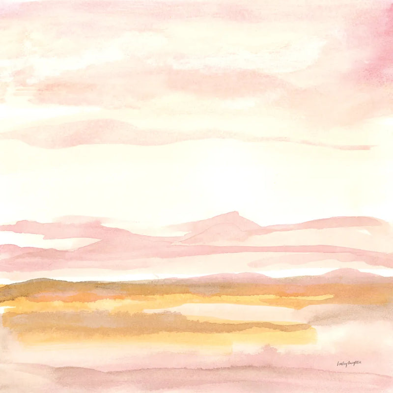 Pink Horizon II by Haley Knighten. SKU 91620a. Archival Giclee Fine art print for wall decor.