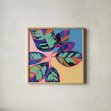 Plant Lady I by Haley Knighten. Shown in a natural wood glass frame for a timeless modern aesthetic. Available as an archival giclee rolled canvas, fine art paper, or poster print. SKU 93303a.