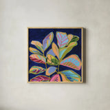 Plant Lady II by Haley Knighten. Shown in a natural wood glass frame for a timeless modern aesthetic. Available as an archival giclee rolled canvas, fine art paper, or poster print. SKU 93304a.