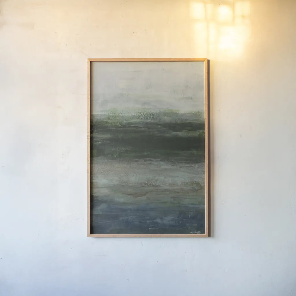 Slow Motion by Haley Knighten. shown as a paper print in a natural frame. Available as a archival giclee rolled canvas, fine art paper, or poster print. SKU 90539h.