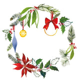 Christmas Wreath VIII by Harriet Sussman. SKU 57224a. Archival Giclee Fine art print for wall decor.