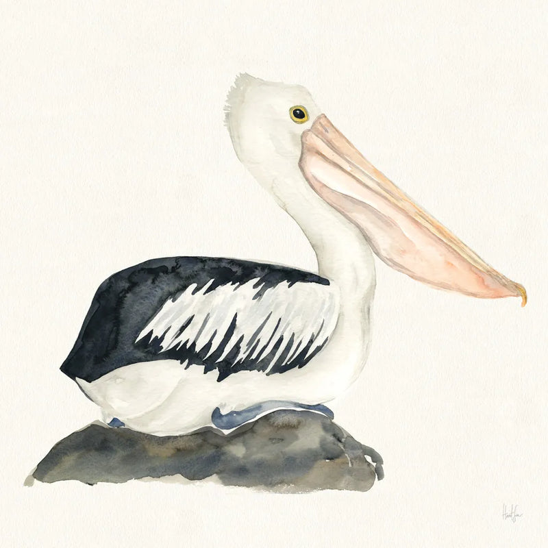 Tropical Fun Bird II by Harriet Sussman. SKU 27952a. Archival Giclee Fine art print for wall decor.