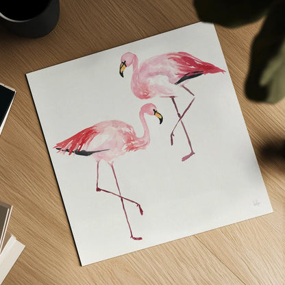 Tropical Fun Bird V by Harriet Sussman. Shown as a detailed flat fine art print, highlighting archival giclee quality. Available as an archival giclee rolled canvas, fine art paper, or poster print. SKU 27955a.