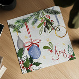 Watercolor Christmas I by Harriet Sussman. Shown as a detailed flat fine art print, highlighting archival giclee quality. Available as an archival giclee rolled canvas, fine art paper, or poster print. SKU 30810a.