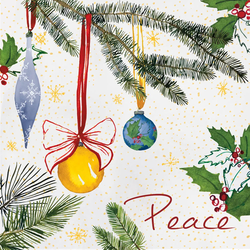 Watercolor Christmas III by Harriet Sussman. SKU 30812a. Archival Giclee Fine art print for wall decor.