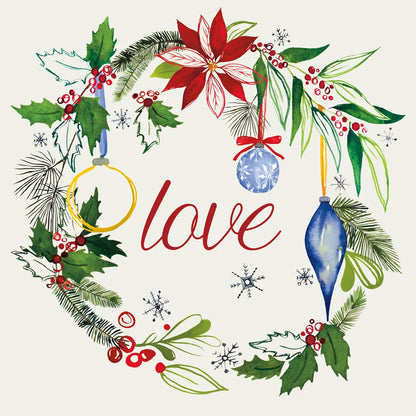 Watercolor Christmas V by Harriet Sussman. SKU 30814a. Archival Giclee Fine art print for wall decor.