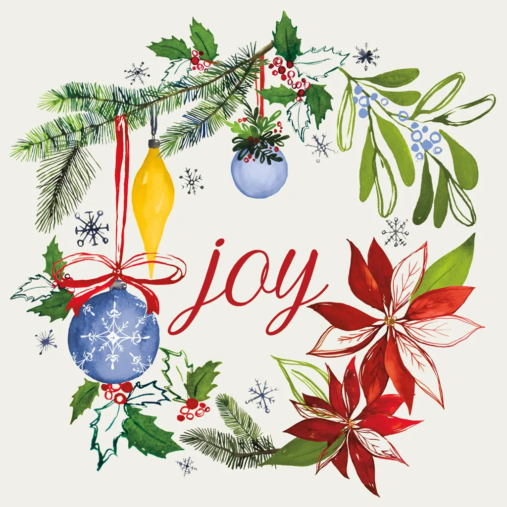 Watercolor Christmas VI by Harriet Sussman. SKU 30815a. Archival Giclee Fine art print for wall decor.