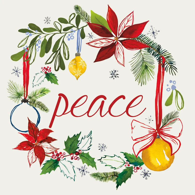 Watercolor Christmas VII by Harriet Sussman. SKU 30816a. Archival Giclee Fine art print for wall decor.