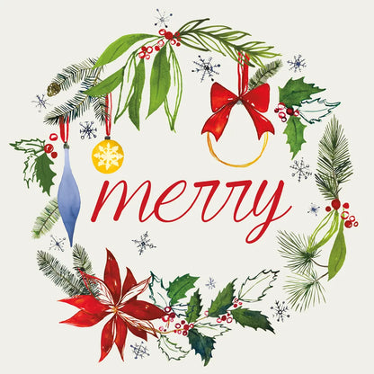 Watercolor Christmas VIII by Harriet Sussman. SKU 30817a. Archival Giclee Fine art print for wall decor.