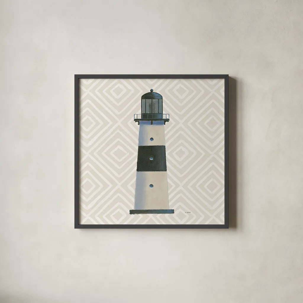 A Day at Sea III by James Wiens. Shown in a sleek black glass frame for a contemporary gallery look. Available as an archival giclee rolled canvas, fine art paper, or poster print. SKU 46482a.