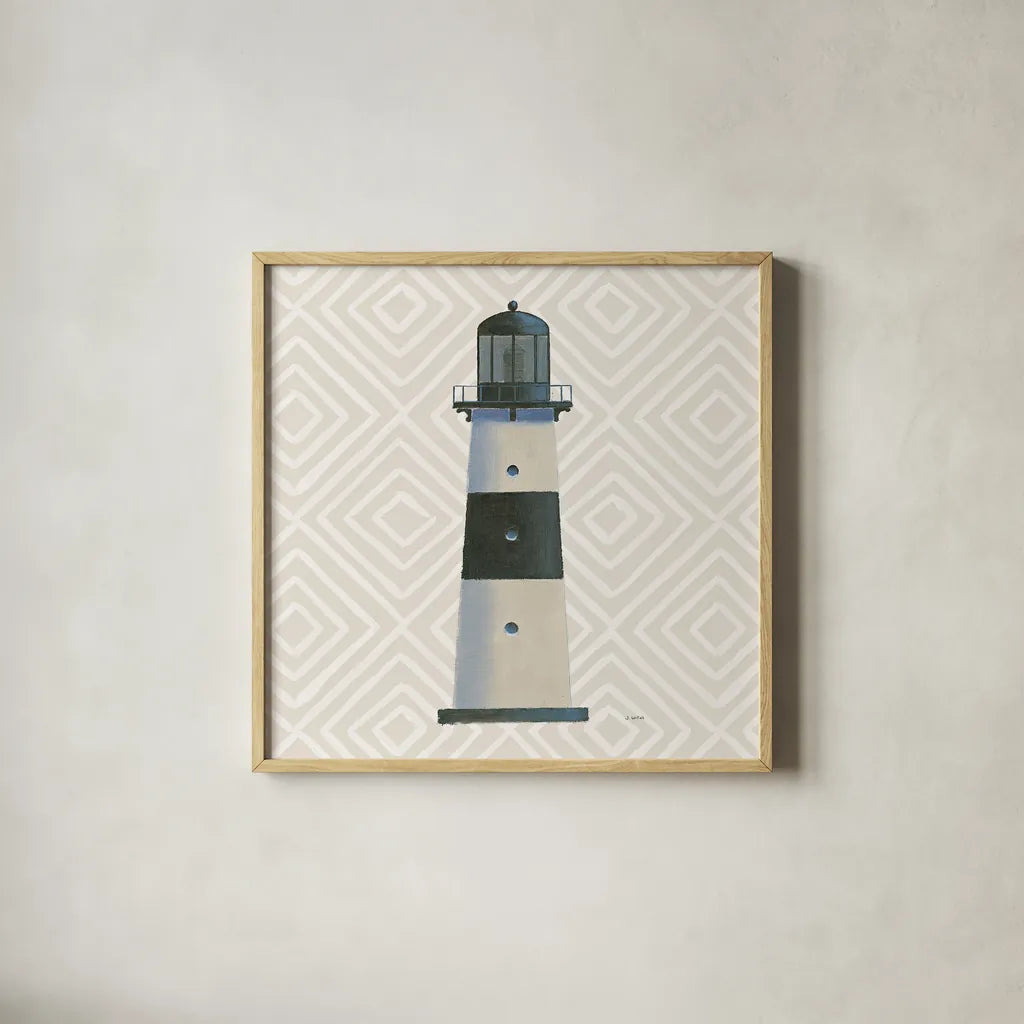 A Day at Sea III by James Wiens. Shown in a natural wood glass frame for a timeless modern aesthetic. Available as an archival giclee rolled canvas, fine art paper, or poster print. SKU 46482a.