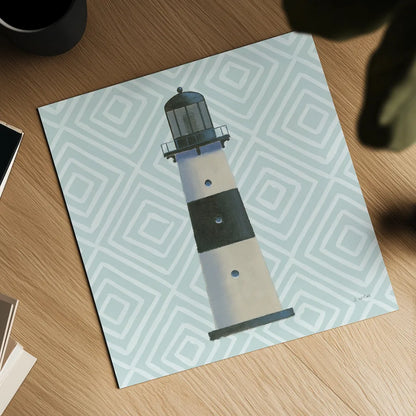 A Day at Sea III Aqua by James Wiens. Shown as a detailed flat fine art print, highlighting archival giclee quality. Available as an archival giclee rolled canvas, fine art paper, or poster print. SKU 50178a.